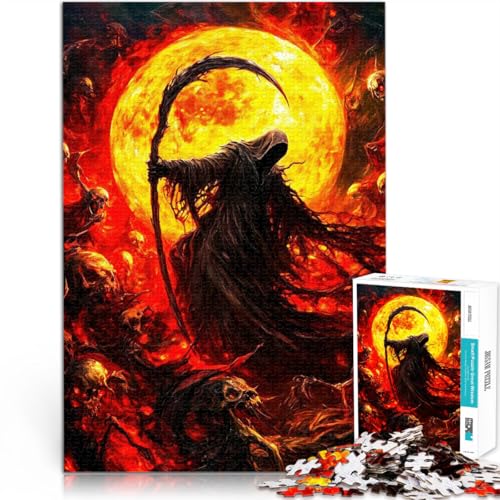 für Erwachsene 1000-teiliges Puzzle Sensenmann im Höllenfeuer Aus Holz ab 14 Jahren Familienaktivitäten Geburtstagsgeschenk。Größe:50x75cm/19.6x29.5Zoll für Erwachsene 1000-teiliges Puzzle Sensenmann im Höllenfeuer Aus Holz ab 14 Jahren Familienaktivitäten Geburtstagsgeschenk。Größe:50x75cm/19.6x29.5Zoll von CHTLIFQ