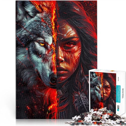 für Erwachsene 2000-teiliges Puzzle Roter Indianerwolf Aus Karton ab 14 Jahren Hands-on-Spiel Geschenke für Freunde und Familie。Größe:70x100cm/27.5x39.3Zoll für Erwachsene 2000-teiliges Puzzle Roter Indianerwolf Aus Karton ab 14 Jahren Hands-on-Spiel Geschenke für Freunde und Familie。Größe:70x100cm/27.5x39.3Zoll von CHTLIFQ