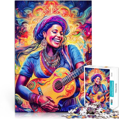 für Erwachsene Puzzles 1000 Teile Puzzles Frau spielt psychedelische Gitarre Aus Karton für und ab 14 Jahren Familienspiel für und EIN Kunstwerk。Größe:26x38cm/10.2x14.9Zoll für Erwachsene Puzzles 1000 Teile Puzzles Frau spielt psychedelische Gitarre Aus Karton für und ab 14 Jahren Familienspiel für und EIN Kunstwerk。Größe:26x38cm/10.2x14.9Zoll von CHTLIFQ