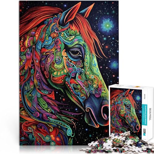 für Erwachsene Puzzles 1000 Teile Puzzles Pferd in farbenfroher Kunst Aus Holz für und ab 14 Jahren Lernspiele für Erwachsene und Jugendliche Kunstwerk Geschenk。Größe:50x75cm/19.6x29.5Zoll für Erwachsene Puzzles 1000 Teile Puzzles Pferd in farbenfroher Kunst Aus Holz für und ab 14 Jahren Lernspiele für Erwachsene und Jugendliche Kunstwerk Geschenk。Größe:50x75cm/19.6x29.5Zoll von CHTLIFQ