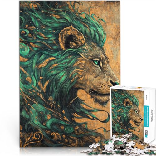 für Erwachsene Puzzles 1000 Teile Puzzles Smaragd- und Bronzelöwe für und ab 14 Jahren Jedes Stück ist EIN Unikat – Lustiges und herausforderndes Spiel für die ganze Familie Geschenkideen。 von CHTLIFQ