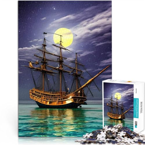 für Erwachsene Puzzles 2000 Teile Puzzles Piratenschiff Mondlicht Aus Karton für und ab 14 Jahren Spielzeug ganze Familie eignet。Größe:70x100cm/27.5x39.3Zoll für Erwachsene Puzzles 2000 Teile Puzzles Piratenschiff Mondlicht Aus Karton für und ab 14 Jahren Spielzeug ganze Familie eignet。Größe:70x100cm/27.5x39.3Zoll von CHTLIFQ
