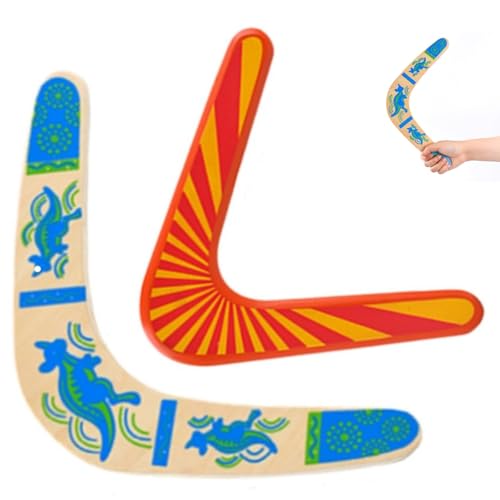 CHUANGOU 2 Pieces Boomerang V Shaped Outdoor, Flatloop Bummerang, Boomerang Anfänger, Return Flying Boomerang Wooden Toy Geschenke CHUANGOU 2 Pieces Boomerang V Shaped Outdoor, Flatloop Bummerang, Boomerang Anfänger, Return Flying Boomerang Wooden Toy Geschenke von CHUANGOU