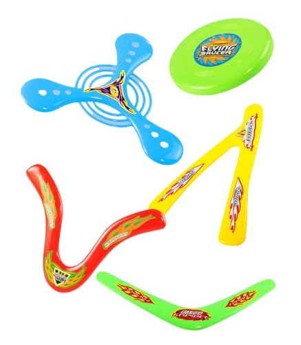CHUANGOU Boomerang Sports Toy, Boomerang Outdoor, Boomerang Sport, 5 Pieces Boomerang Toy, Boomerang Set, Throwing Flying Toy CHUANGOU Boomerang Sports Toy, Boomerang Outdoor, Boomerang Sport, 5 Pieces Boomerang Toy, Boomerang Set, Throwing Flying Toy von CHUANGOU