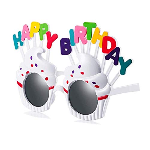CHUANGOU TX Brille Happy Birthday Geburtstagsfeier neuheit Sonnenbrille Brillen süße Creme kuchenförmige von CHUANGOU
