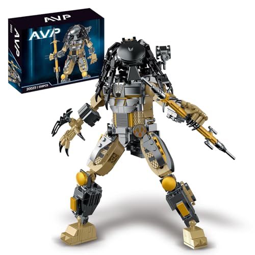 Halloween Xenomorph Klemmbausteine kompatibel mit Lego Technik für Erwachsene,Action Figur Spielzeug Bauset,kreatives Set zum Bauen, Mädchen and Jungen 558 pcs von CHUANGPIN