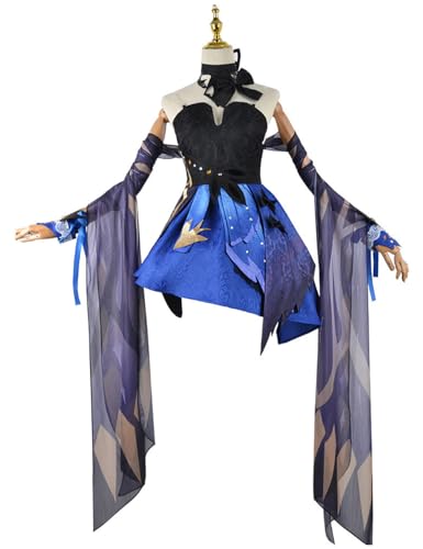 CHUANHUA Genshin Keqing Opulente Pracht Cosplay-Spiel Genshin Rollenspiel-Anzug, Halloween-Kostüm für Damen, Größe S von CHUANHUA