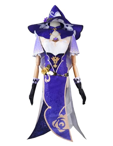 CHUANHUA Genshin Lisa Cosplay-Spiel Genshin Rollenspiel-Anzug, personalisierbar, Halloween-Kostüm für Damen, Größe L von CHUANHUA