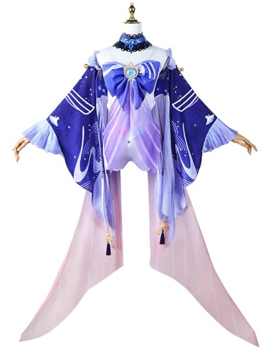 CHUANHUA Genshin Sangonomiya Kokomi Cosplay-Spiel Genshin Rollenspiel-Anzug, personalisierbar, Halloween-Kostüm für Damen, Größe L von CHUANHUA