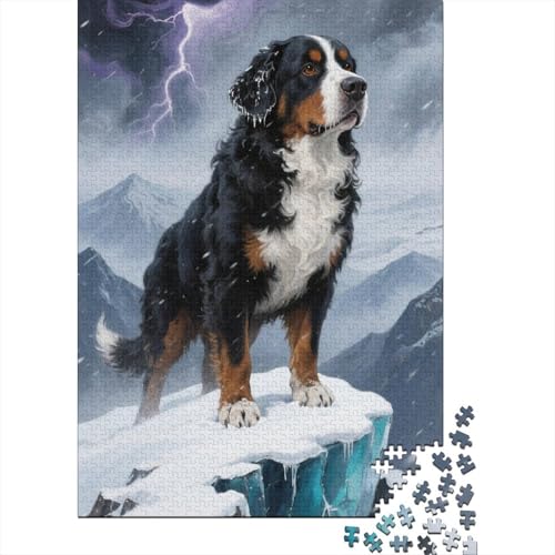 Bernhardiner Puzzles 1000 Teile Schwer Puzzle Spielzeug Pädagogisches Spiel Impossible Herausforderungsspielzeug Für Erwachsene Und Kinder Ab 12 Jahren 1000pcs (75x50cm) von CHUIYUFULAN
