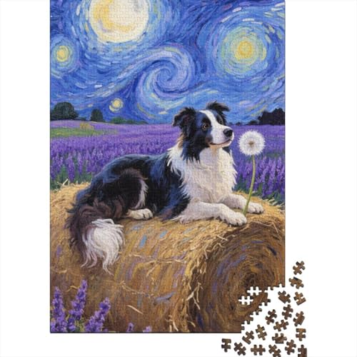 Border Collie Puzzle 1000 Teile Schwer Puzzle Spielzeug Lernspiel Impossible Herausforderung Spielzeug Für Erwachsene Und Kinder Ab 14 Jahren 1000pcs (75x50cm) von CHUIYUFULAN