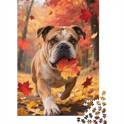 Bulldog Puzzle 1000 Teile Schwer Puzzle Spielzeug Lernspiel Impossible Herausforderung Spielzeug Für Erwachsene Kinder 1000pcs (75x50cm) von CHUIYUFULAN