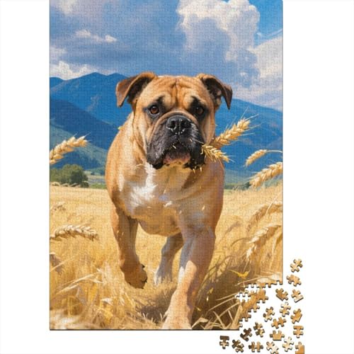 Bulldog Puzzle 1000-teilige Schwer Puzzle Spielzeug Lernspiel Impossible Herausforderungsspielzeug Für Erwachsene Und Kinder Ab 12 Jahren 1000pcs (75x50cm) von CHUIYUFULAN