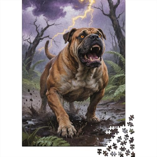 Bulldog Puzzle 1000-teilige Schwer Puzzle Spielzeug Pädagogisches Spiel Impossible Herausforderung Spielzeug Für Erwachsene Und Kinder Ab 14 Jahren 1000pcs (75x50cm) von CHUIYUFULAN
