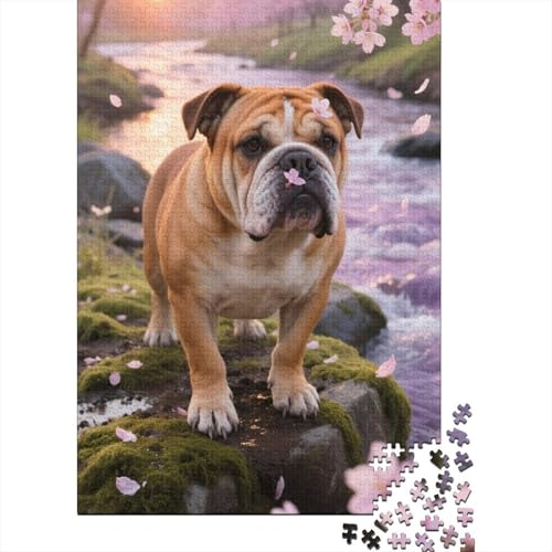 Bulldog Puzzle 1000-teilige Schwer Puzzle Spielzeug Pädagogisches Spiel Impossible Herausforderungsspielzeug Für Erwachsene Und Kinder Ab 14 Jahren 1000pcs (75x50cm) von CHUIYUFULAN
