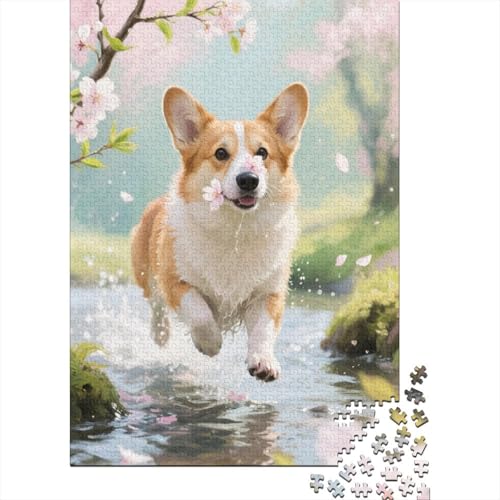 Corgi Puzzles 1000 Teile Schwer Puzzle Spielzeug Pädagogisches Spiel Impossible Herausforderungsspielzeug Für Erwachsene Und Kinder Ab 14 Jahren 1000pcs (75x50cm) von CHUIYUFULAN