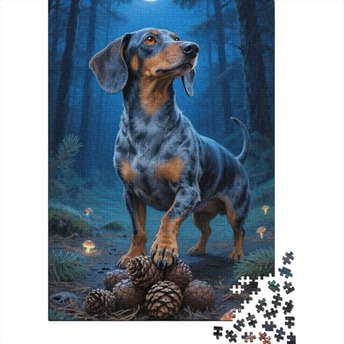 Dackel Puzzle 1000-teilige Schwer Puzzle Spielzeug Lernspiel Impossible Herausforderungsspielzeug Für Erwachsene Kinder 1000pcs (75x50cm) von CHUIYUFULAN