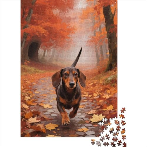 Dackel Puzzle 1000-teilige Schwer Puzzle Spielzeug Pädagogisches Spiel Impossible Herausforderungsspielzeug Für Erwachsene Und Kinder Ab 12 Jahren 1000pcs (75x50cm) von CHUIYUFULAN