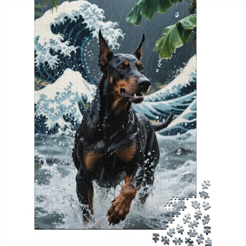 Dobermann Puzzles 1000 Teile Schwer Puzzle Spielzeug Lernspiel Impossible Herausforderung Spielzeug Für Erwachsene Und Kinder Ab 14 Jahren 1000pcs (75x50cm) von CHUIYUFULAN