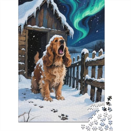 Englischer Cocker-Spaniel Puzzle 1000 Teile Schwer Puzzle Spielzeug Lernspiel Impossible Herausforderungsspielzeug Für Erwachsene Und Kinder Ab 12 Jahren 1000pcs (75x50cm) von CHUIYUFULAN