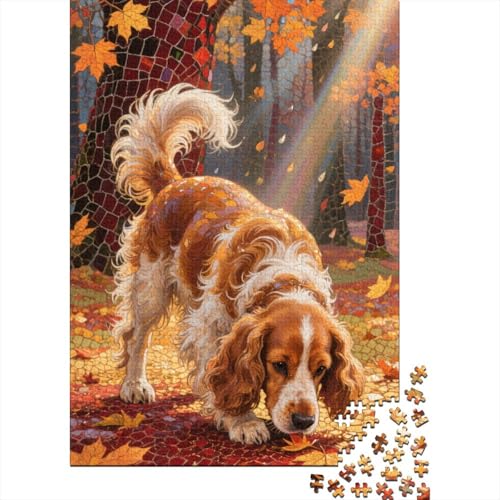 Englischer Cocker-Spaniel Puzzles 1000 Teile Schwer Puzzle Spielzeug Pädagogisches Spiel Impossible Herausforderungsspielzeug Für Erwachsene Kinder 1000pcs (75x50cm) von CHUIYUFULAN