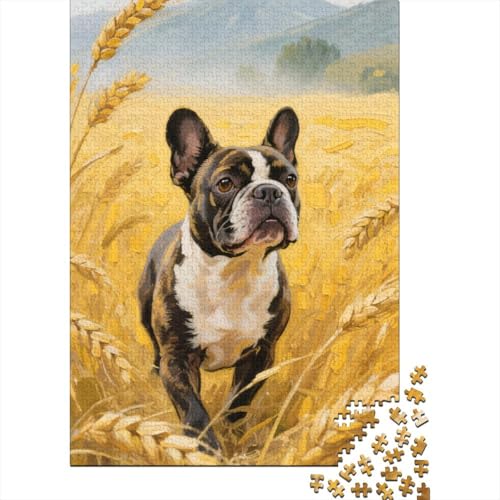 Französischer Bulldog ge Puzzle 1000 Teile Schwer Puzzle Spielzeug Lernspiel Impossible Herausforderungsspielzeug Für Erwachsene Und Kinder Ab 12 Jahren 1000pcs (75x50cm) von CHUIYUFULAN