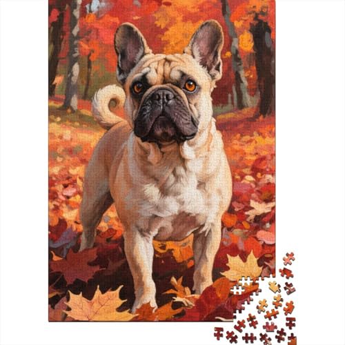 Französischer Bulldog ge Puzzles 1000 Teile Schwer Puzzle Spielzeug Lernspiel Impossible Herausforderung Spielzeug Für Erwachsene Und Kinder Ab 12 Jahren 1000pcs (75x50cm) von CHUIYUFULAN