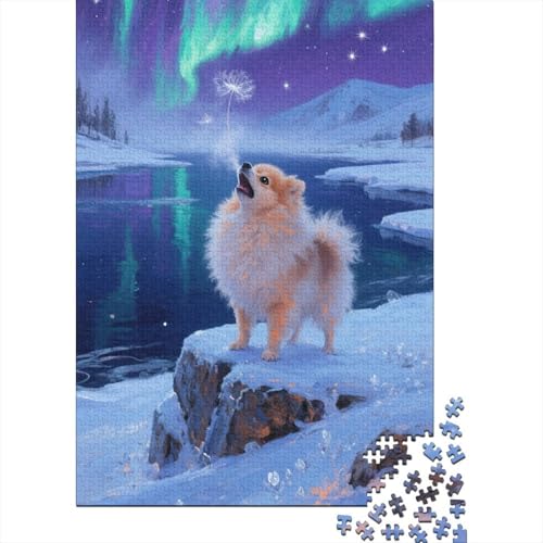 Pomeranian Puzzle 1000 Teile Schwer Puzzle Spielzeug Pädagogisches Spiel Impossible Herausforderungsspielzeug Für Erwachsene Und Kinder in Bewährter 1000pcs (75x50cm) von CHUIYUFULAN