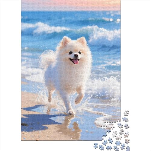 Pomeranian Puzzle 1000-teilige Schwer Puzzle Spielzeug Lernspiel Impossible Herausforderung Spielzeug Für Erwachsene Und Kinder in Bewährter 1000pcs (75x50cm) von CHUIYUFULAN