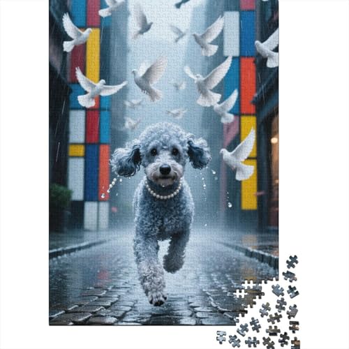 Pudel Puzzle 1000-teilige Schwer Puzzle Spielzeug Lernspiel Impossible Herausforderung Spielzeug Für Erwachsene Und Kinder in Bewährter 1000pcs (75x50cm) von CHUIYUFULAN