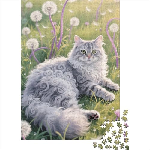 Selkirk Rex Puzzles 1000 Teile Schwer Puzzle Spielzeug Lernspiel Impossible Herausforderungsspielzeug Für Erwachsene Kinder 1000pcs (75x50cm) von CHUIYUFULAN