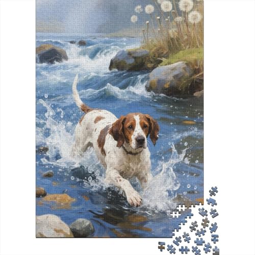 Springer-Spaniel Puzzles 1000 Teile Schwer Puzzle Spielzeug Lernspiel Impossible Herausforderungsspielzeug Für Erwachsene Und Kinder Ab 14 Jahren 1000pcs (75x50cm) von CHUIYUFULAN