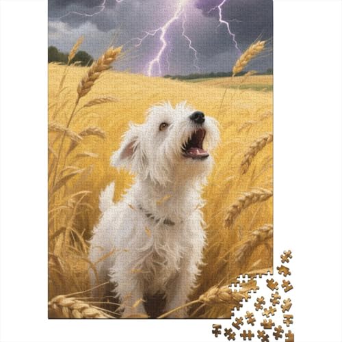 West Highland Weißer Terrier Puzzle 1000 Teile Schwer Puzzle Spielzeug Pädagogisches Spiel Impossible Herausforderung Spielzeug Für Erwachsene Und Kinder in Bewährter 1000pcs (75x50cm) von CHUIYUFULAN