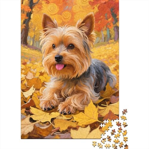 Yorkshire-Terrier Puzzle 1000 Teile Schwer Puzzle Spielzeug Lernspiel Impossible Herausforderung Spielzeug Für Erwachsene Und Kinder Ab 12 Jahren 1000pcs (75x50cm) von CHUIYUFULAN