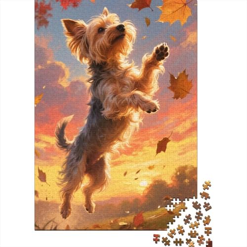 Yorkshire-Terrier Puzzle 1000 Teile Schwer Puzzle Spielzeug Lernspiel Impossible Herausforderungsspielzeug Für Erwachsene Und Kinder in Bewährter 1000pcs (75x50cm) von CHUIYUFULAN