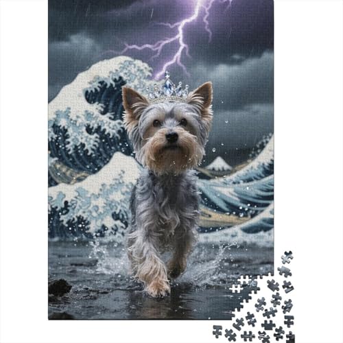 Yorkshire-Terrier Puzzles 1000 Teile Schwer Puzzle Spielzeug Pädagogisches Spiel Impossible Herausforderungsspielzeug Für Erwachsene Und Kinder Ab 12 Jahren 1000pcs (75x50cm) von CHUIYUFULAN