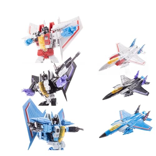 CHULXIA 3-in-1-Deformations-Actionfigur Starscream Skywarp Hundercracker Spielzeug Flugzeugmodell Roboterspielzeug Jungen und Mädchen Desktop-Ornamente Feiertags-Geburtstagsgeschenke CHULXIA 3-in-1-Deformations-Actionfigur Starscream Skywarp Hundercracker Spielzeug Flugzeugmodell Roboterspielzeug Jungen und Mädchen Desktop-Ornamente Feiertags-Geburtstagsgeschenke von CHULXIA