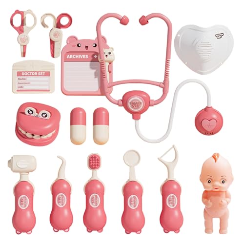 15PCS Zahnarzt Spielzeug Kinder CHUNLINLAODA-Ärzte-Set für Kinder Arztkoffer Kinder Zahnarzt Spielzeug Set für Kinder Medizinisches Spielzeug Rollenspiel Set Kinder Spielzeug ab 3 Jahre von CHUNLINLAODA
