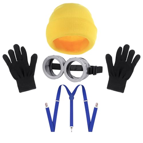 CHUNLINLAODA 4PCS Gelbes Kostüm set für cosplay Gelbes Kostüm Cosplay for Erwachsener and Kinder Halloween Gelbe Kostüme Erwachsene Weltlesetag Party Karneval Kostü/m für Damen Herren (Dunkelblau) CHUNLINLAODA 4PCS Gelbes Kostüm set für cosplay Gelbes Kostüm Cosplay for Erwachsener and Kinder Halloween Gelbe Kostüme Erwachsene Weltlesetag Party Karneval Kostü/m für Damen Herren (Dunkelblau) von CHUNLINLAODA