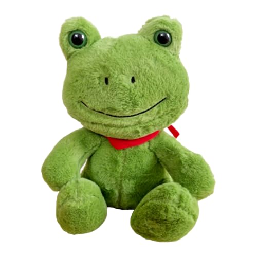 CHUNLINLAODA Frosch Kuscheltier Frosch Plushie 25cm Frosch Stofftier Kawaii Frosch Plüschtier Frosch Plüsch Spielzeug Weich Frosch Plüschtier für Kinder Kuscheln, Spielen und Schlafen (Grün) von CHUNLINLAODA