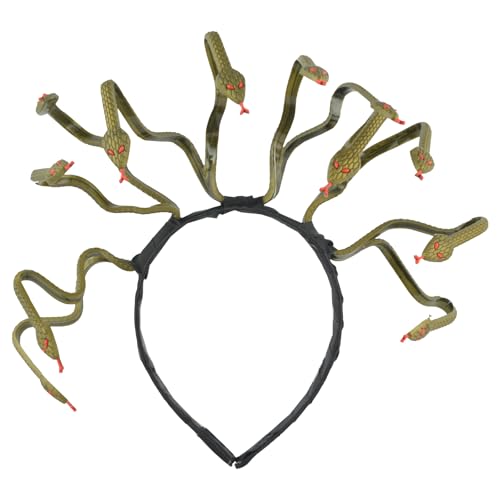 CHUNLINLAODA-Medusa Haarreif Medusa Modische Haarreife Medusa Schlangen Stirnband Serpentine Stirnbänder Schlangen Haarreif Medusa Form für Cosplay Halloween Kostüm Dekoration (Gold) von CHUNLINLAODA