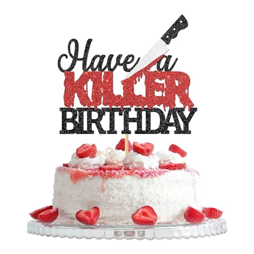 Have a Killer Geburtstagstorte Topper CHUNLINLAODA Halloween-Horror-Geburtstagstortendekoration Blutiger Stil Kuchendekorationen Blutige Kuchendekoration Kinder Junge Mann Mädchen Erwachsene Have a Killer Geburtstagstorte Topper CHUNLINLAODA Halloween-Horror-Geburtstagstortendekoration Blutiger Stil Kuchendekorationen Blutige Kuchendekoration Kinder Junge Mann Mädchen Erwachsene von CHUNLINLAODA