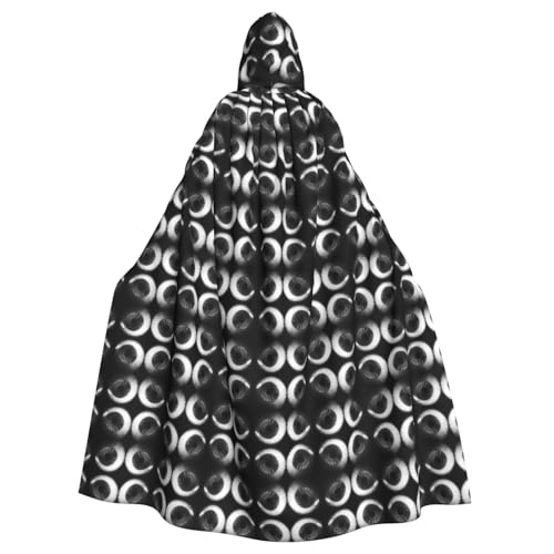 CHUNMINW Kapuzenumhang mit Augenkugeln, Halloween-Umhang, lustiger Bademantel für Erwachsene, Cosplay, Hexe, Wikinger-Kostüm von CHUNMINW