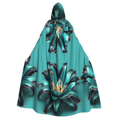 CHUNMINW Kapuzenumhang mit Lilien-Druck, lustiger Umhang für Halloween, Uni, Erwachsene, Cosplay, Hexe, Wikinger-Kostüm CHUNMINW Kapuzenumhang mit Lilien-Druck, lustiger Umhang für Halloween, Uni, Erwachsene, Cosplay, Hexe, Wikinger-Kostüm von CHUNMINW