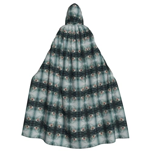CHUNMINW Kapuzenumhang mit Seestern-Druck, Halloween-Umhang, lustiger Robe für Uni, Erwachsene, Cosplay, Hexe, Wikinger-Kostüm von CHUNMINW