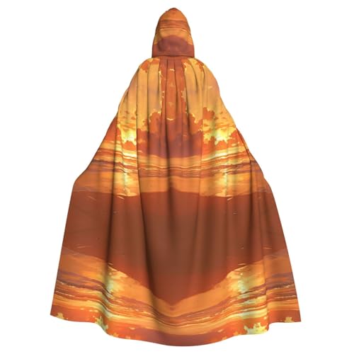 CHUNMINW Kapuzenumhang mit Sonnenaufgang, Orang-Meerese-Druck, Halloween-Umhang, lustiger Bademantel für Erwachsene, Cosplay, Hexe, Wikinger-Kostüm CHUNMINW Kapuzenumhang mit Sonnenaufgang, Orang-Meerese-Druck, Halloween-Umhang, lustiger Bademantel für Erwachsene, Cosplay, Hexe, Wikinger-Kostüm von CHUNMINW