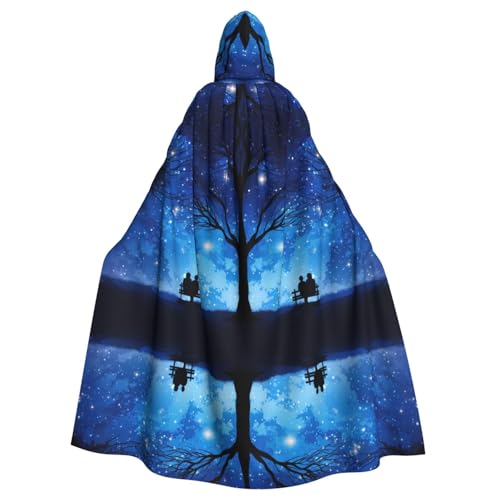 CHUNMINW Kapuzenumhang mit Sternenlicht-Druck, Halloween-Umhang, lustiger Bademantel für Erwachsene, Cosplay, Hexe, Wikinger-Kostüm CHUNMINW Kapuzenumhang mit Sternenlicht-Druck, Halloween-Umhang, lustiger Bademantel für Erwachsene, Cosplay, Hexe, Wikinger-Kostüm von CHUNMINW