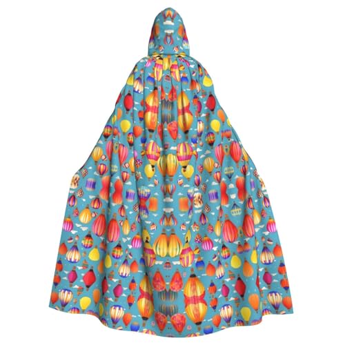 CHUNMINW Kapuzenumhang mit buntem Luftballon-Druck, Halloween-Umhang, lustiger Bademantel für Erwachsene, Cosplay, Hexe, Wikinger-Kostüm CHUNMINW Kapuzenumhang mit buntem Luftballon-Druck, Halloween-Umhang, lustiger Bademantel für Erwachsene, Cosplay, Hexe, Wikinger-Kostüm von CHUNMINW