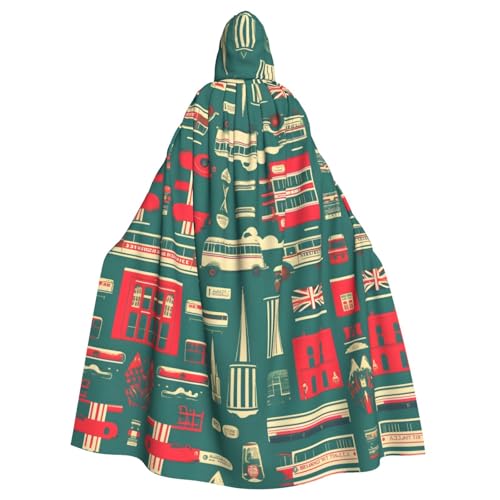 CHUNMINW Kapuzenumhang mit schottischem Retro-Druck, Halloween-Umhang, lustiger Bademantel für Erwachsene, Cosplay, Hexe, Wikinger-Kostüm CHUNMINW Kapuzenumhang mit schottischem Retro-Druck, Halloween-Umhang, lustiger Bademantel für Erwachsene, Cosplay, Hexe, Wikinger-Kostüm von CHUNMINW