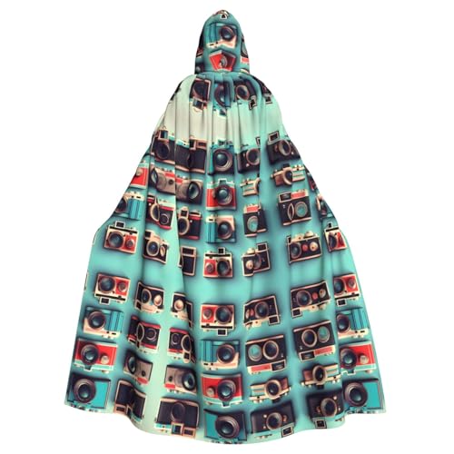 CHUNMINW Retro-Umhang mit cooler Kamerasammlung, Druck, Halloween-Umhang, lustiger Robe für Erwachsene, Cosplay, Hexe, Wikinger-Kostüm CHUNMINW Retro-Umhang mit cooler Kamerasammlung, Druck, Halloween-Umhang, lustiger Robe für Erwachsene, Cosplay, Hexe, Wikinger-Kostüm von CHUNMINW